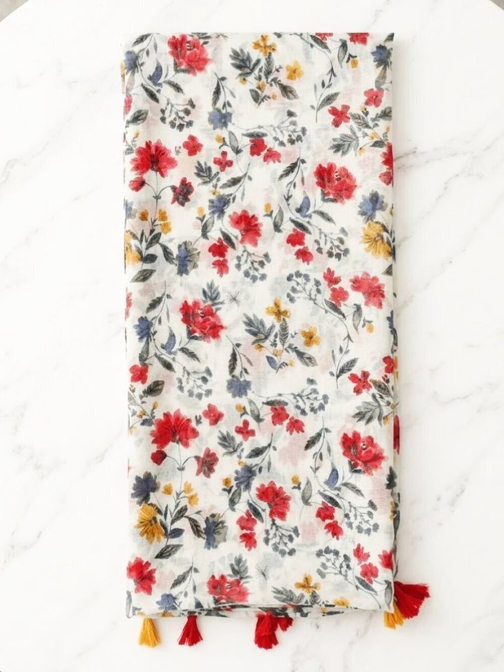 Unique Floral Print Scarf